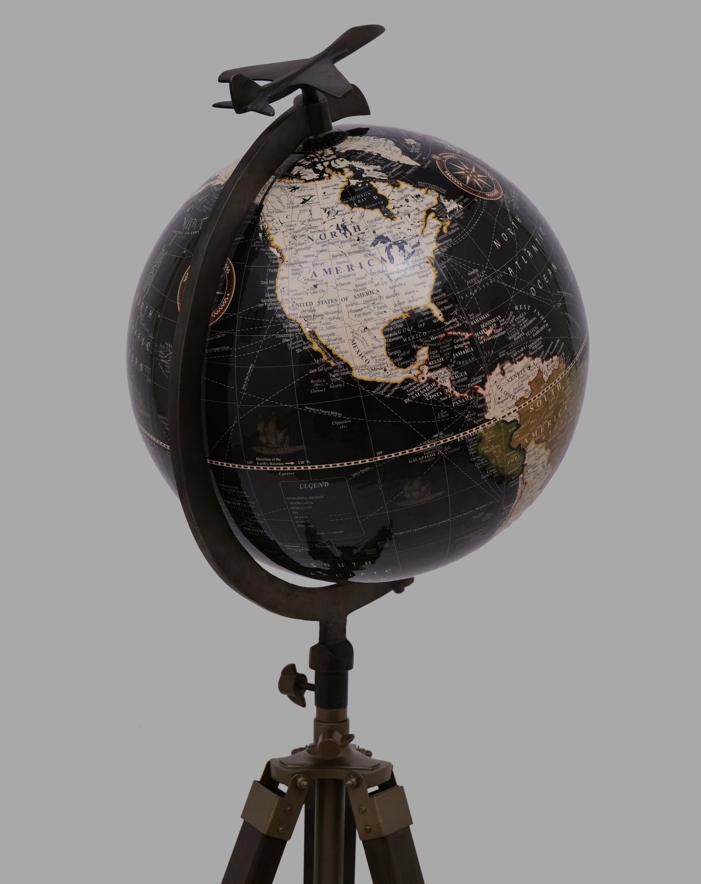 60″ Tall Jet Globe With Sliding Tripod.