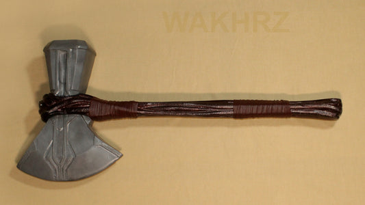WAKHRZ Throwing Axe - Carbon Steel Head, Teakwood Handle, Brown, Regulation Size, Includes Leather Sheath.
