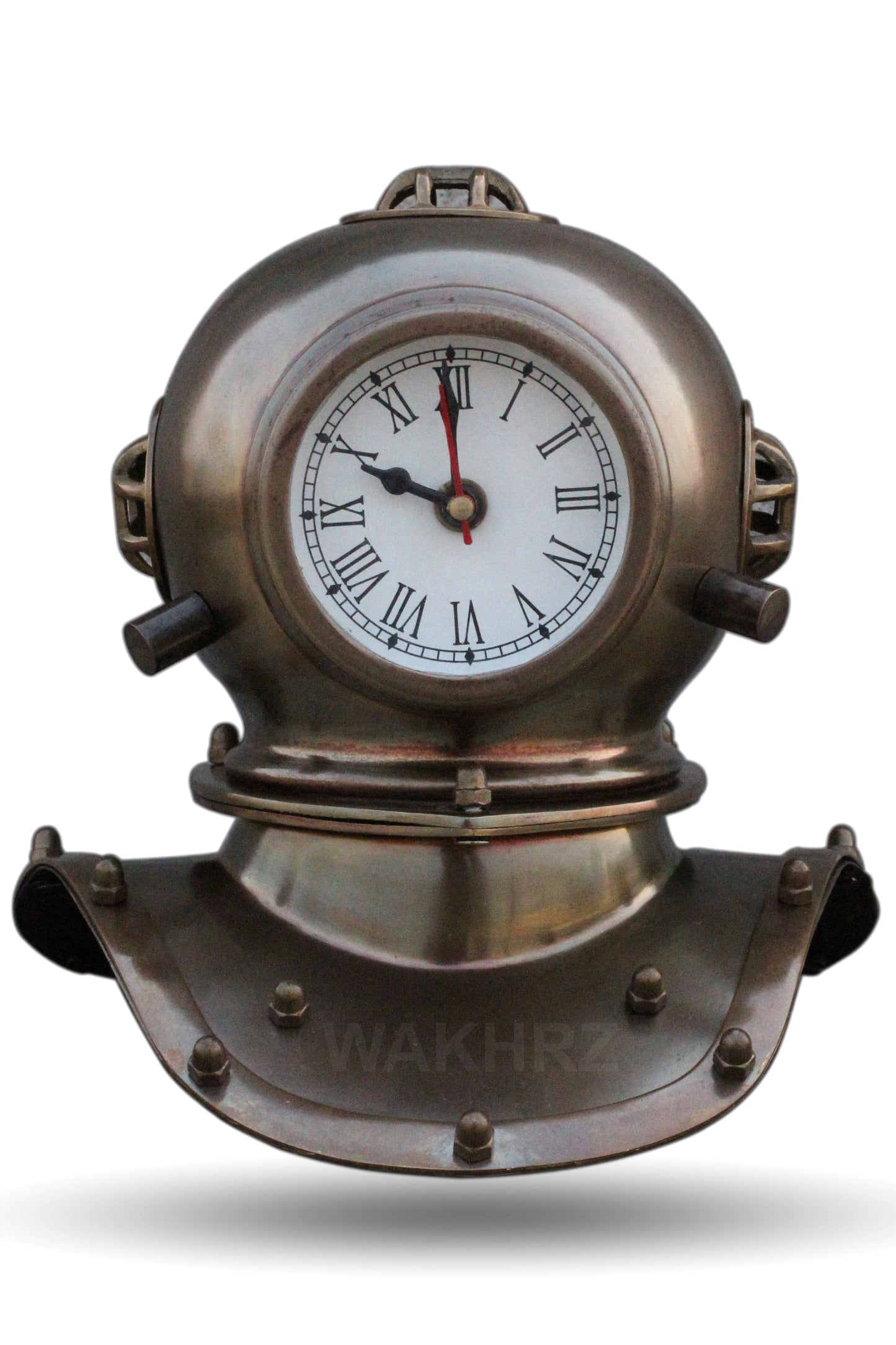 Mini ( Mark V ) American US – Navy Diving Brown Clock Helmet (#03).
