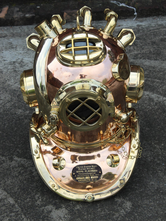 WAKHRZ MARK-V United States Navy Diving Brass Helmet.