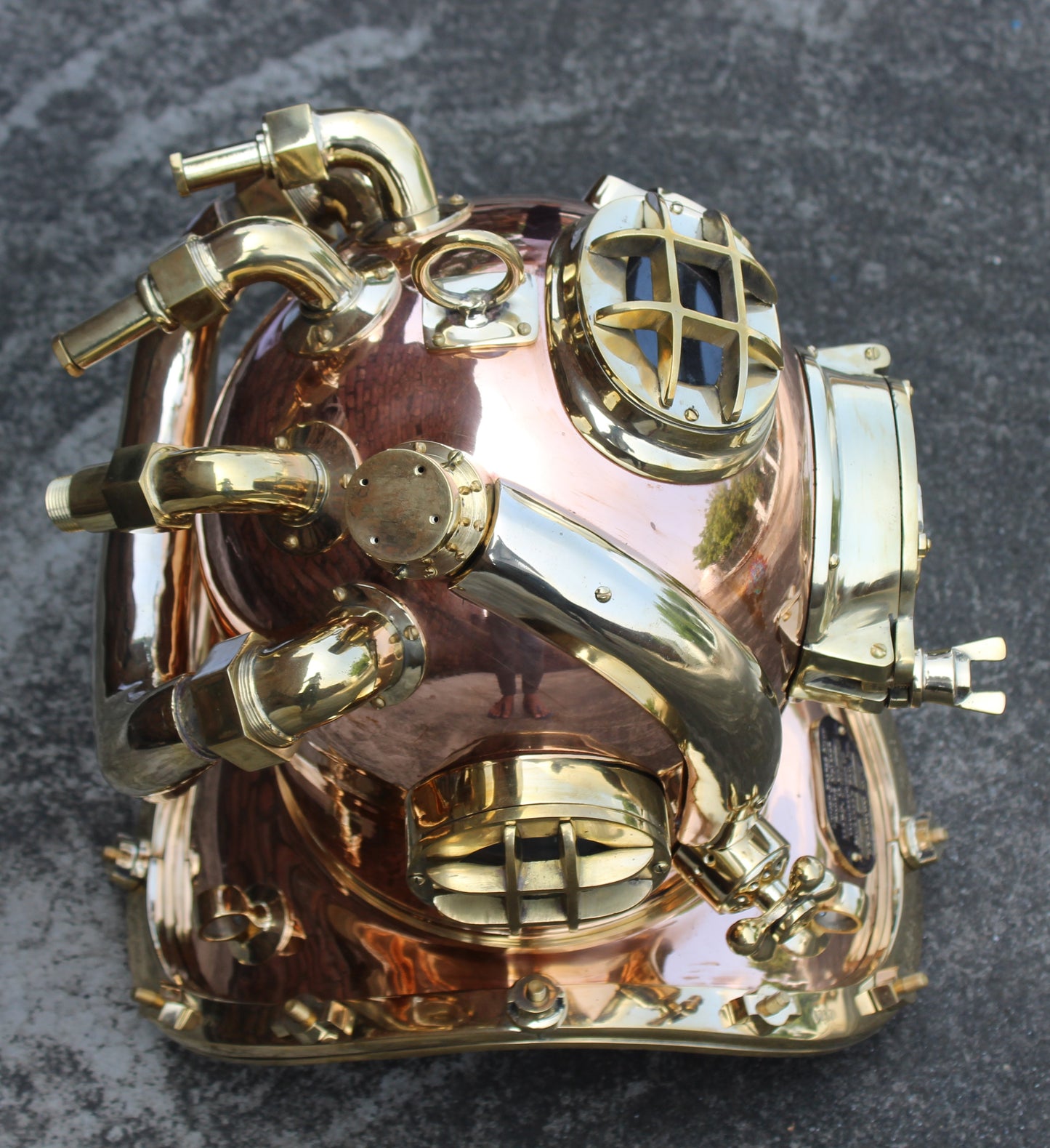 WAKHRZ MARK-V United States Navy Diving Brass Helmet.