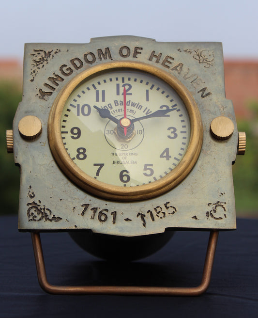 King Baldwin IV ( 1161-1185 ) Desk Antique Clock .
