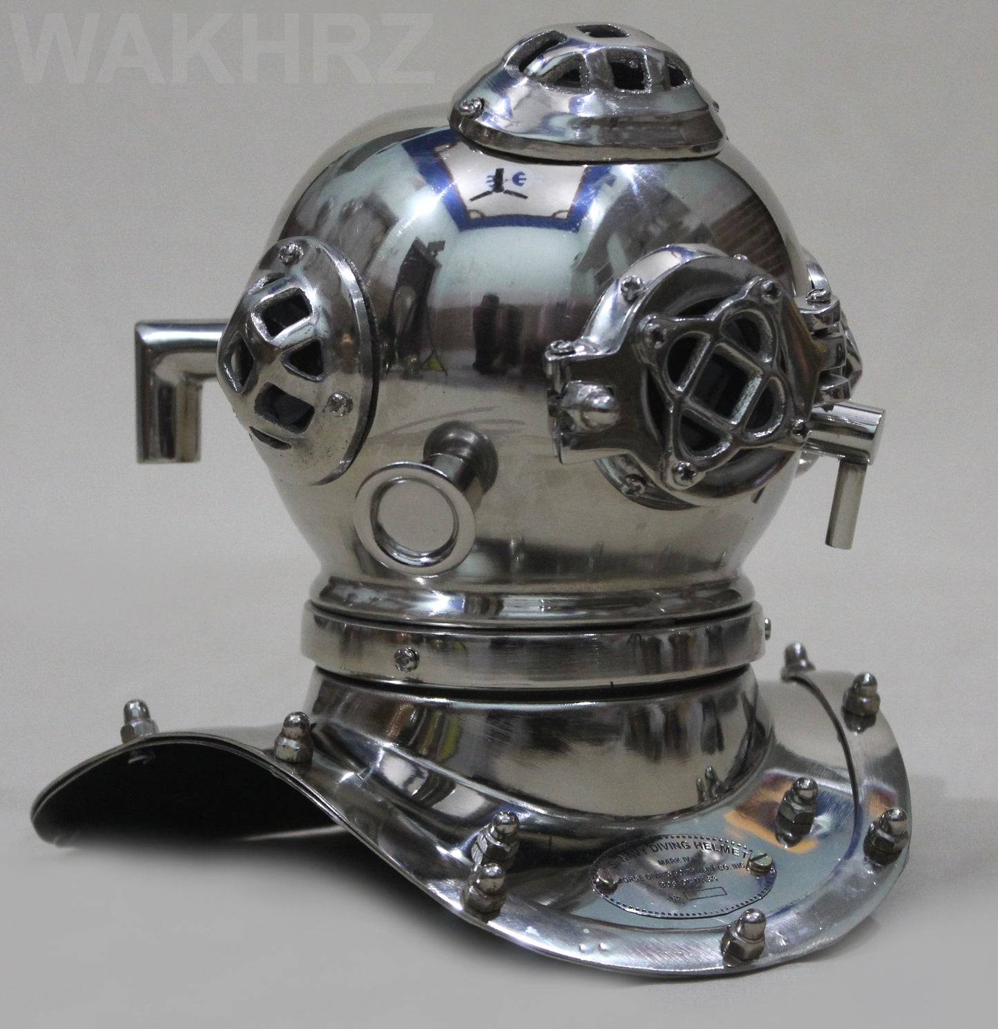Mini ( Mark V ) American US – Navy Diving Helmet Silver (#06).
