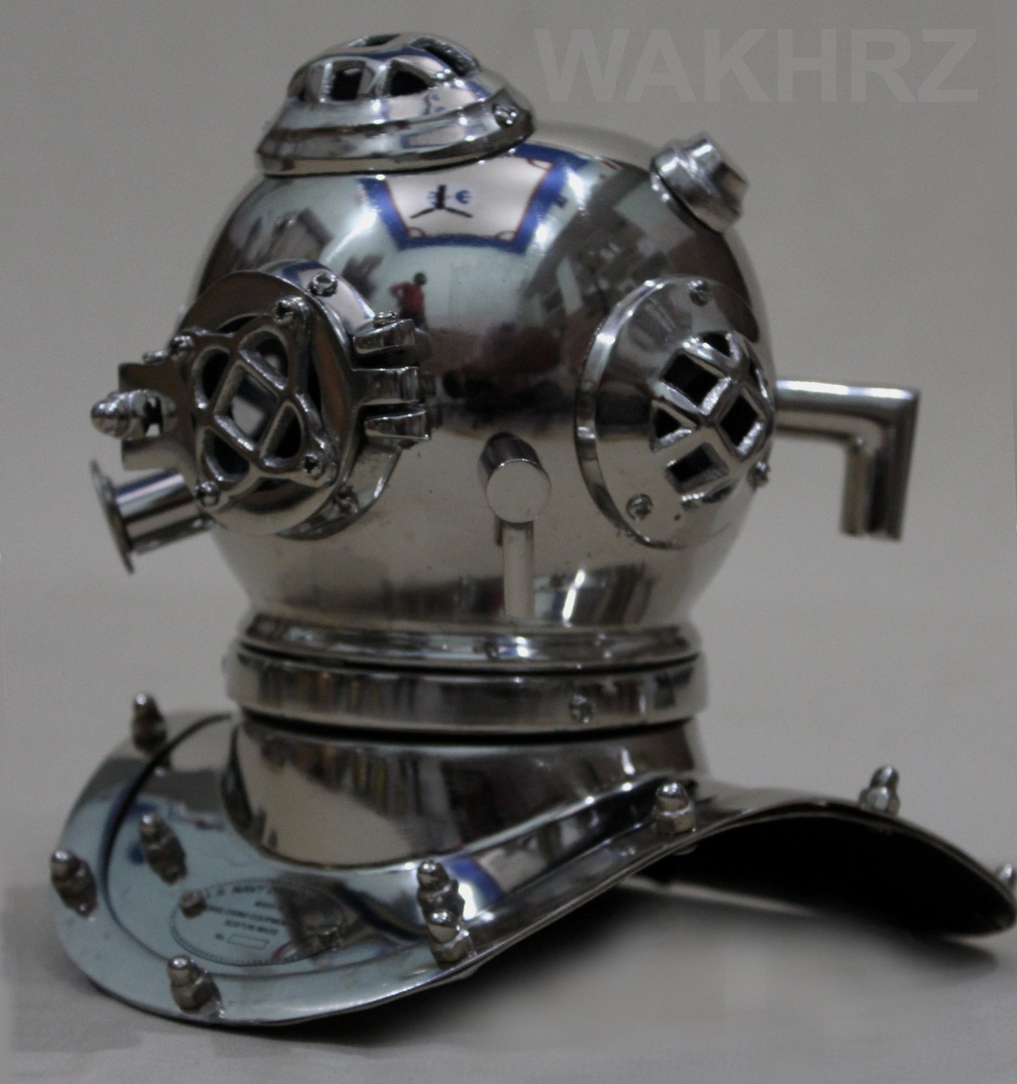 Mini ( Mark V ) American US – Navy Diving Helmet Silver (#06).
