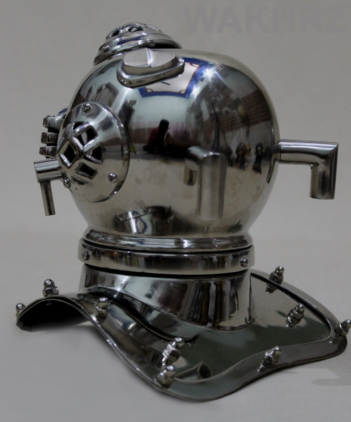 Mini ( Mark V ) American US – Navy Diving Helmet Silver (#06).