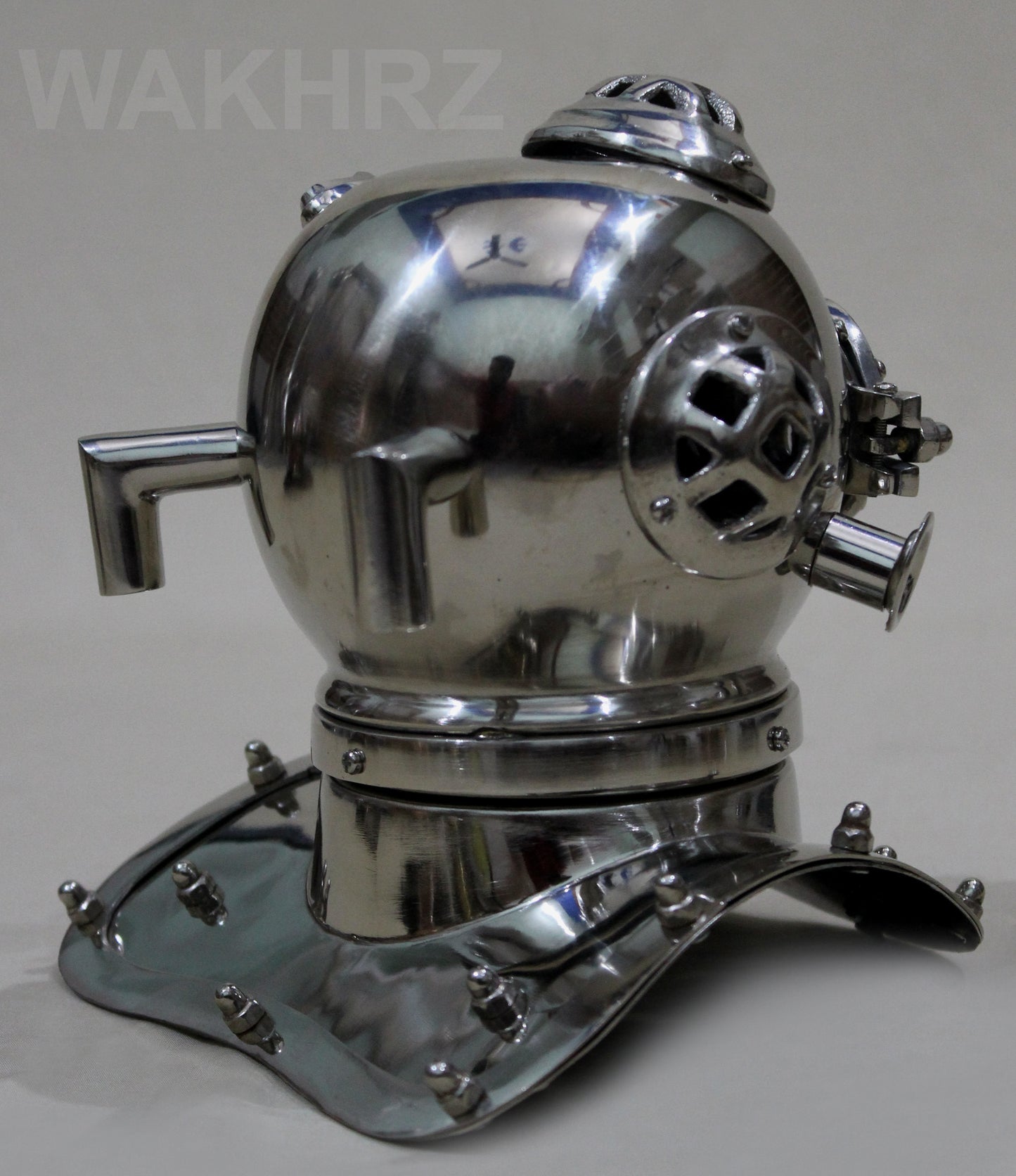 Mini ( Mark V ) American US – Navy Diving Helmet Silver (#06).