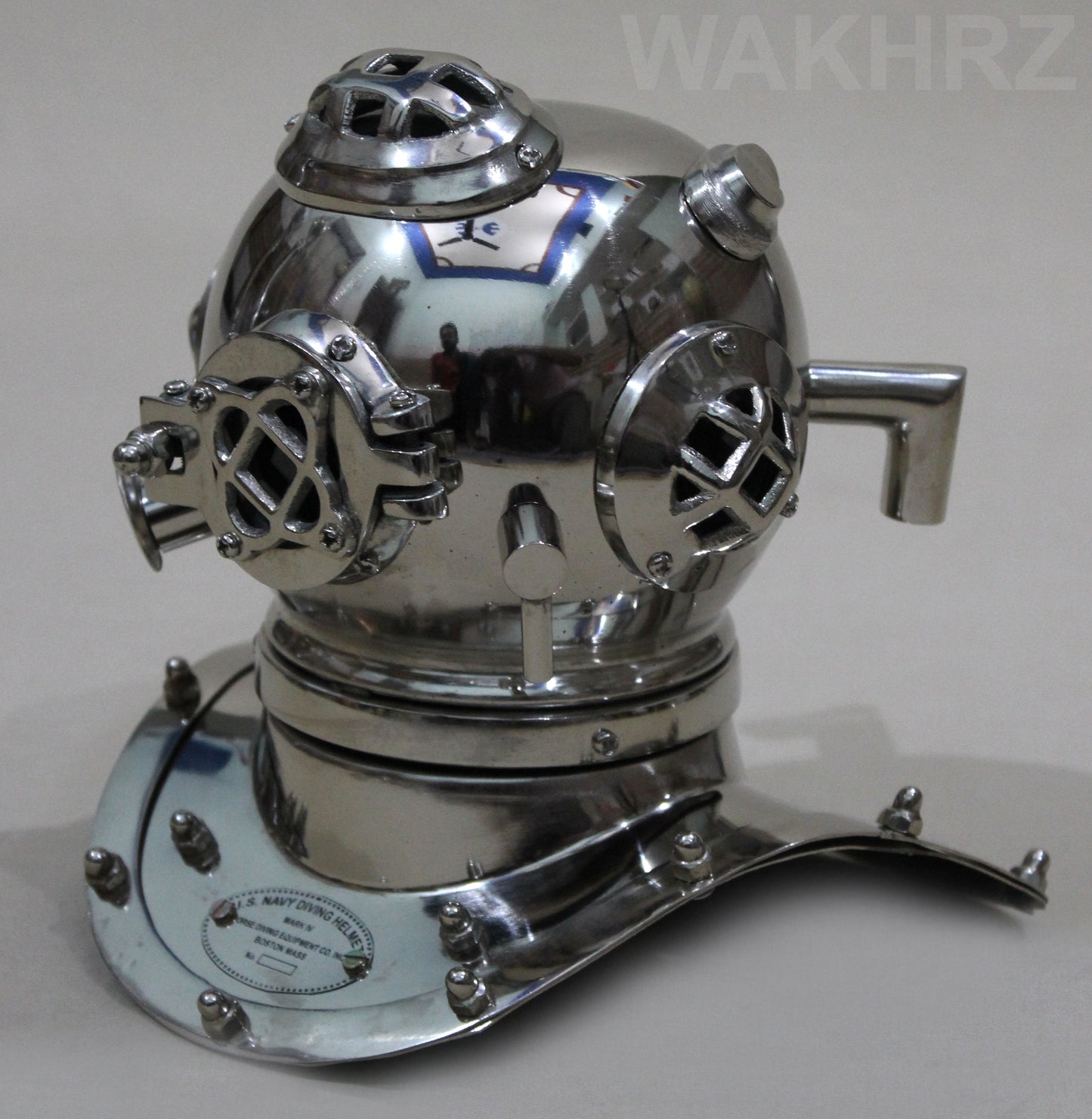 Mini ( Mark V ) American US – Navy Diving Helmet Silver (#06).