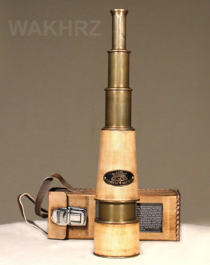 WAKHRZ LONDON 1917 KELVIN & HUGHES TELESCOPE WITH BOX.