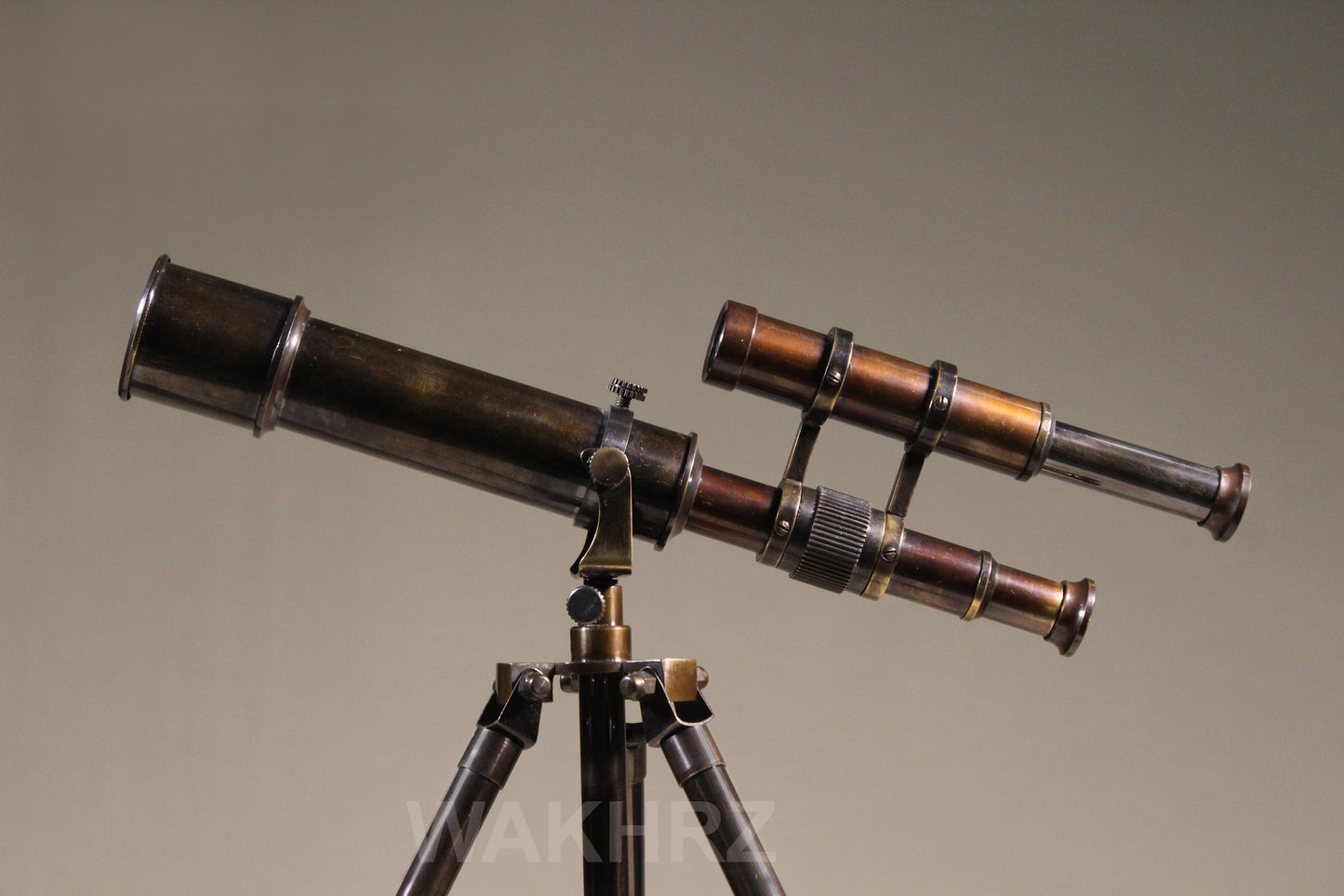 WAKHRZ Brown Double Barrel Telescope With Tripod Stand.