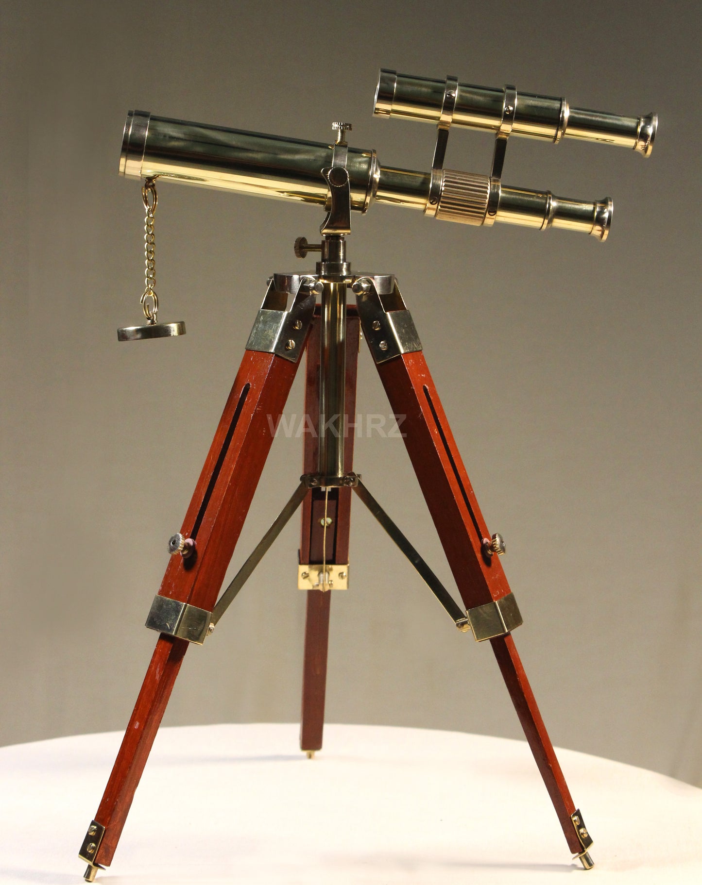 WAKHRZ Brass Nautical Tripod Telescope.