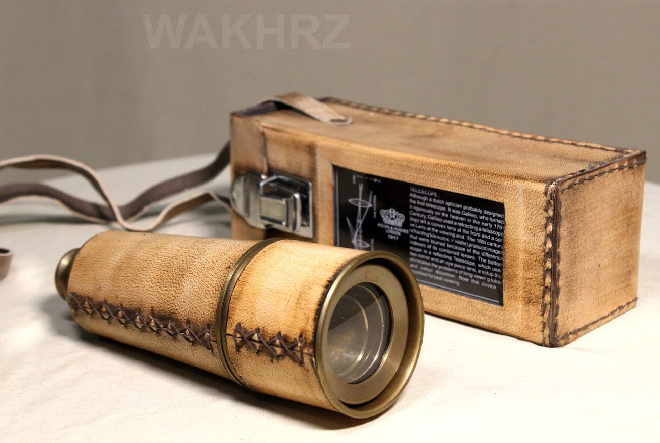 WAKHRZ LONDON 1917 KELVIN & HUGHES TELESCOPE WITH BOX.