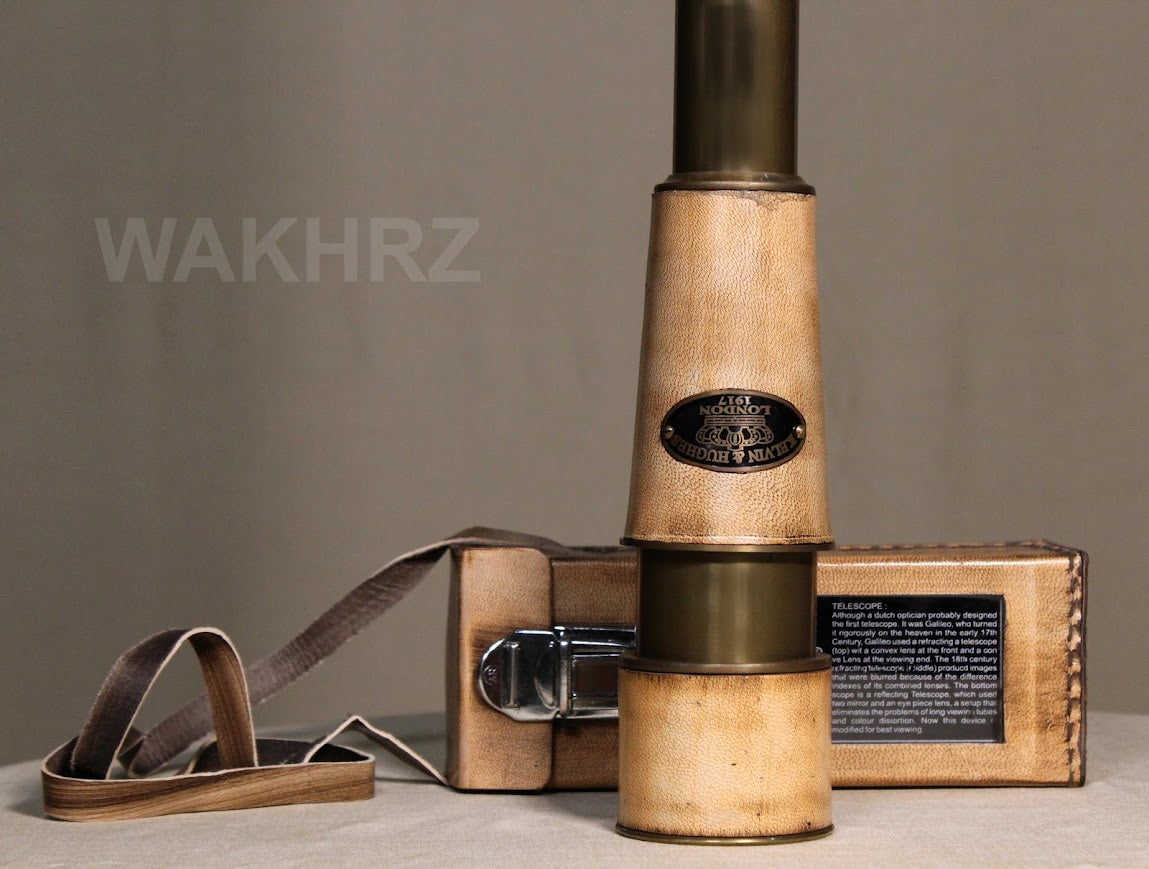 WAKHRZ LONDON 1917 KELVIN & HUGHES TELESCOPE WITH BOX.