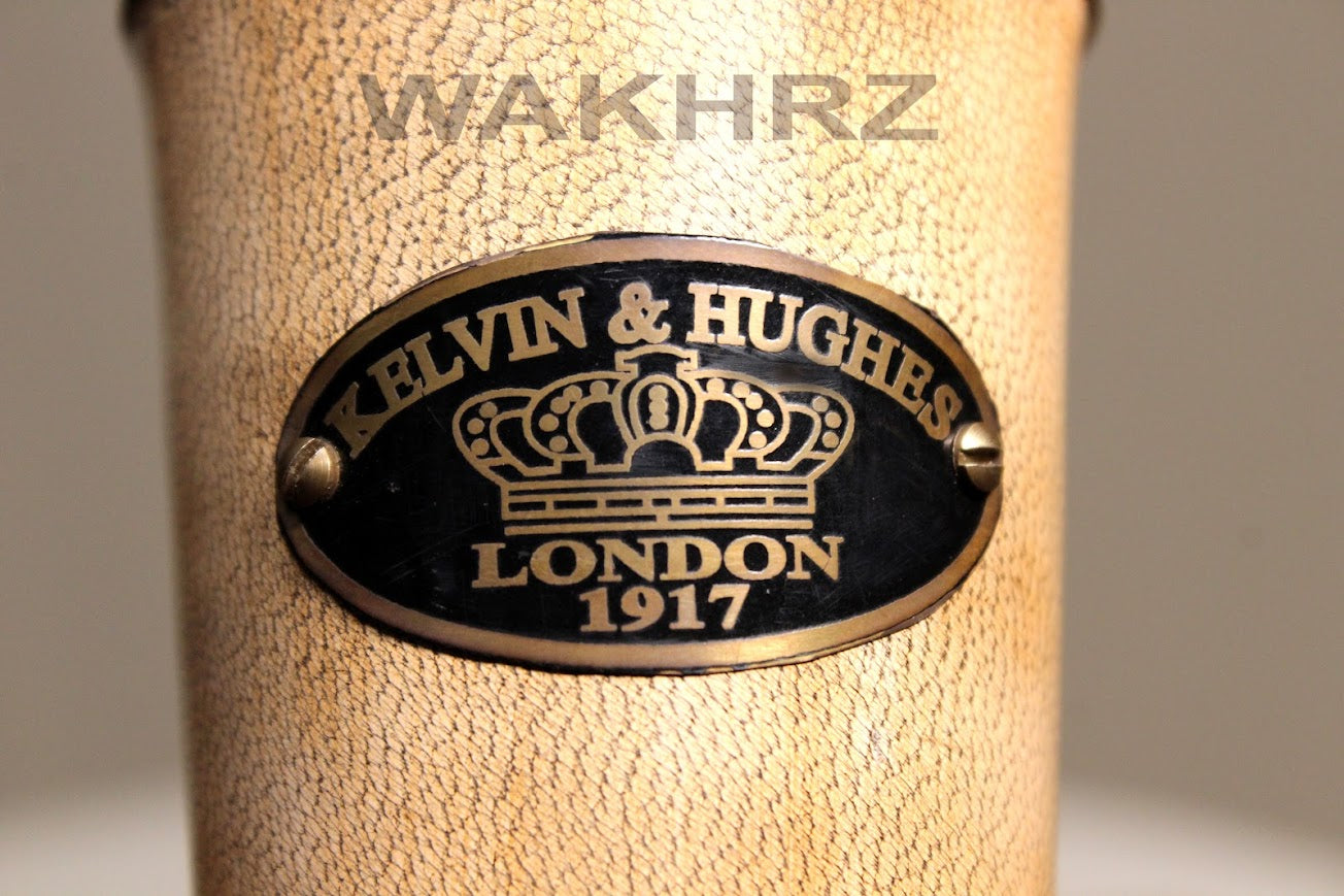 WAKHRZ LONDON 1917 KELVIN & HUGHES TELESCOPE WITH BOX.