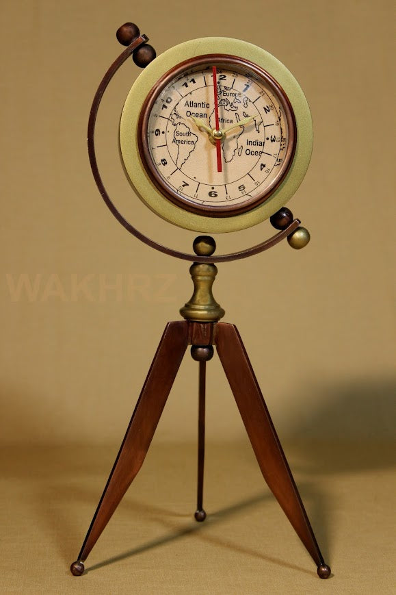 Victorian tripod Desk Clock.