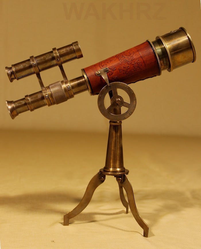 WAKHRZ Tripod Desk Double Barrel telescope With Stand.