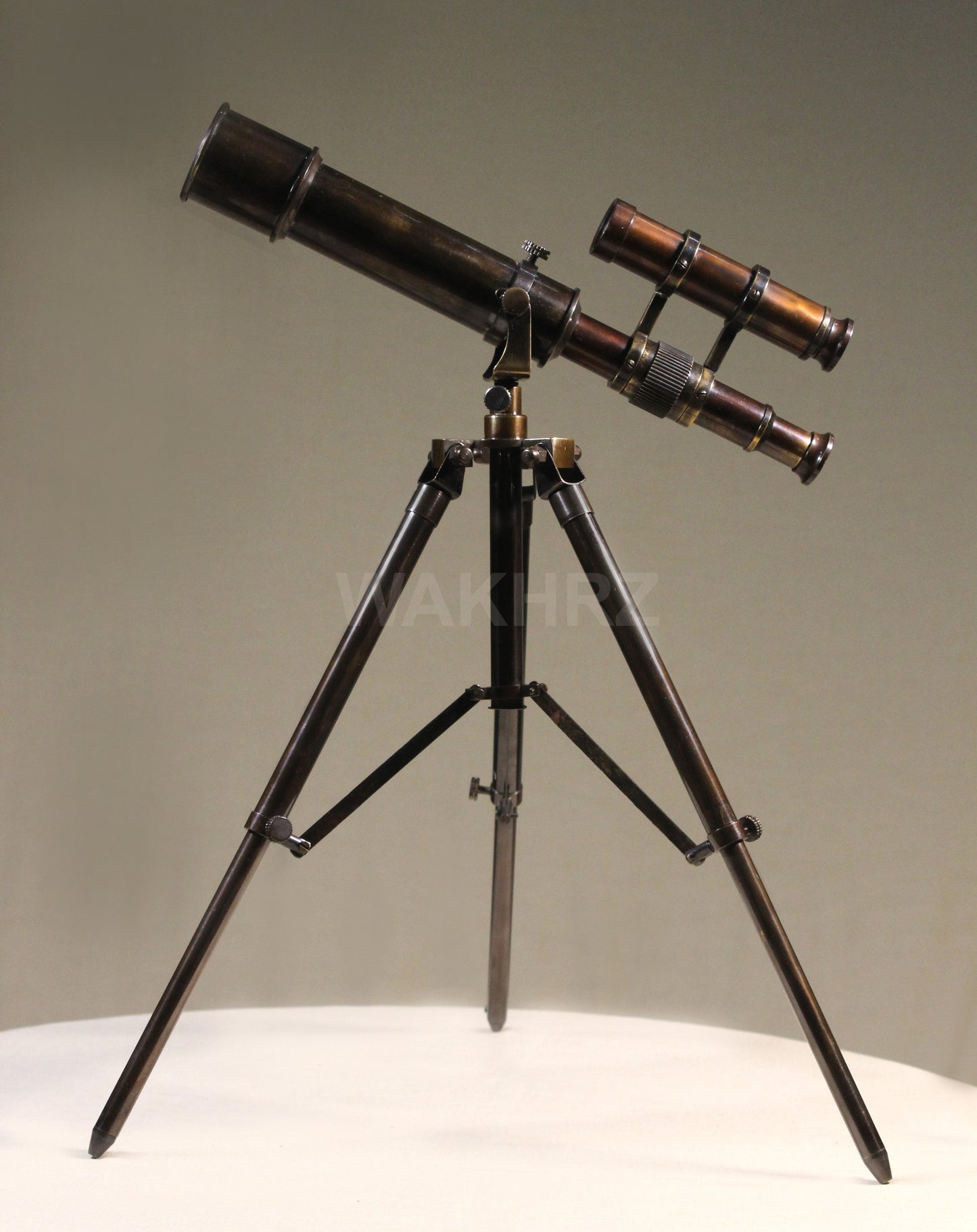 WAKHRZ Brown Double Barrel Telescope With Tripod Stand.