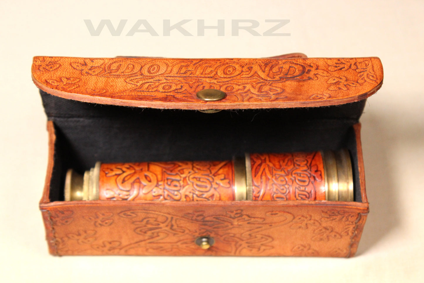 WAKHRZ DOLLOND LONDON 1920 MARINE TELESCOPE WITH BOX.