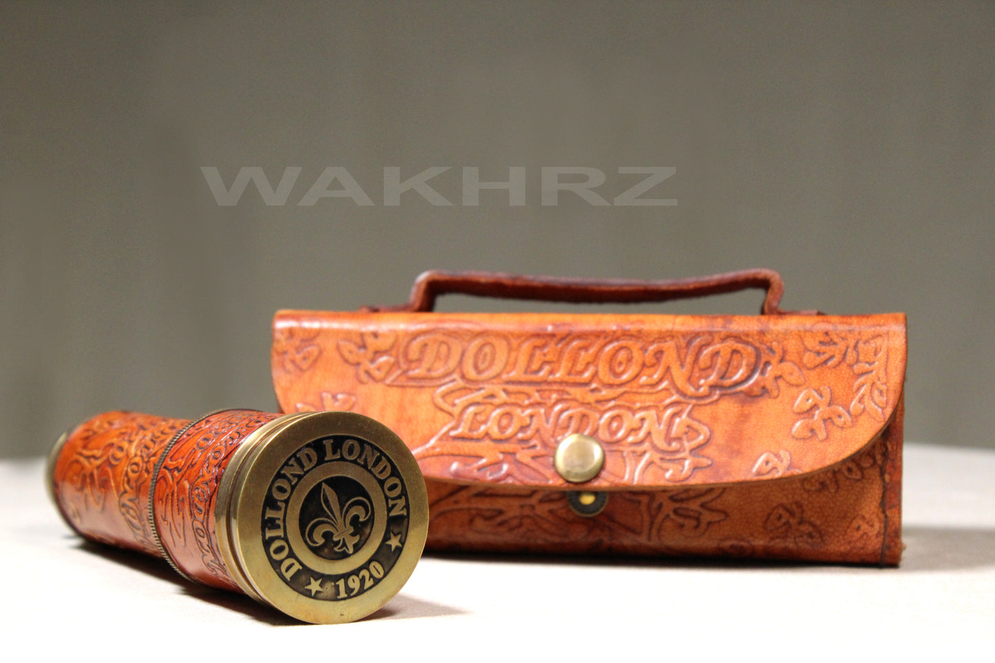 WAKHRZ DOLLOND LONDON 1920 MARINE TELESCOPE WITH BOX.