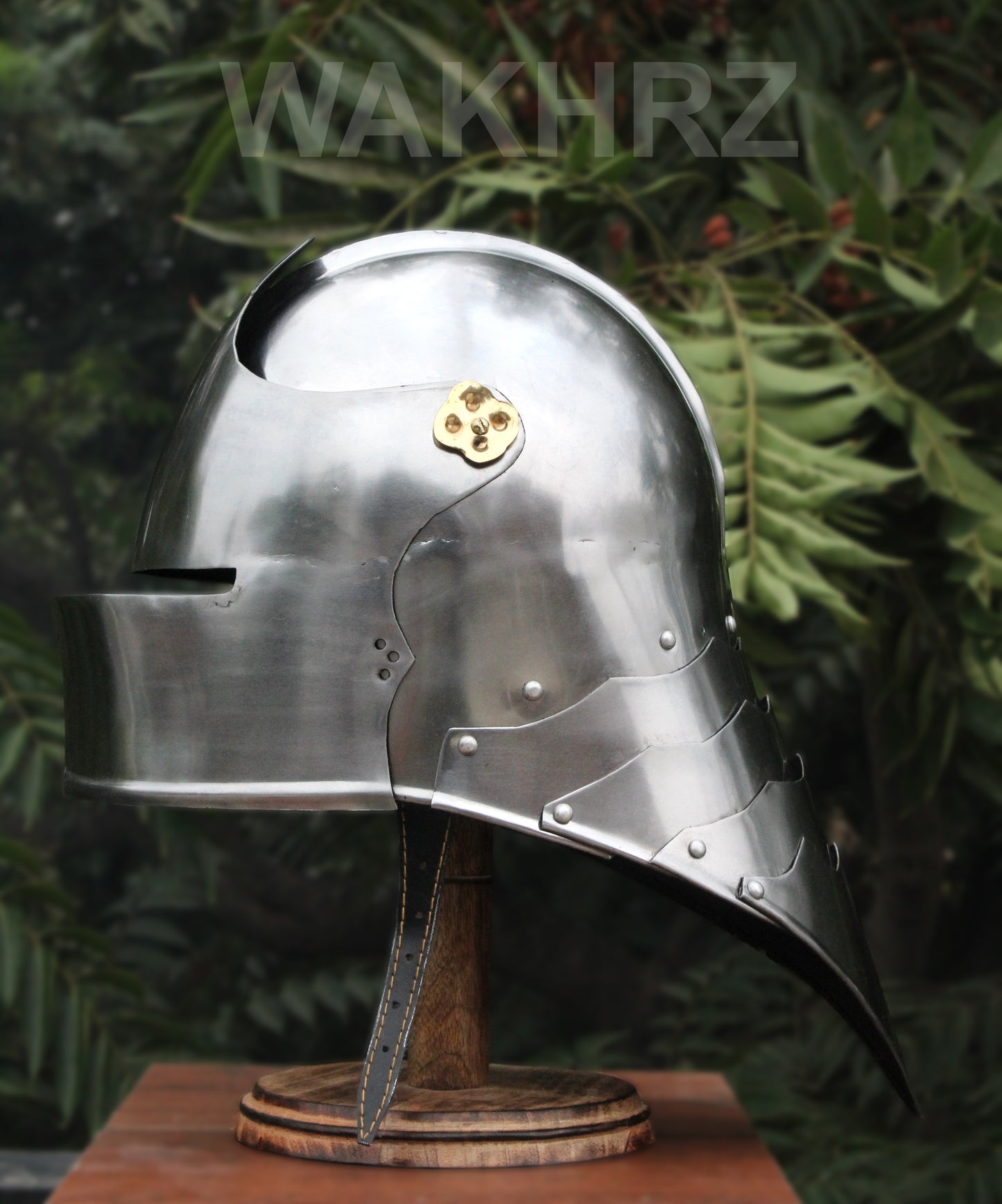 WAKHRZ MEDIEVAL GERMAN SALLET REENACTMENT BATTLE WARROIR HELMET.