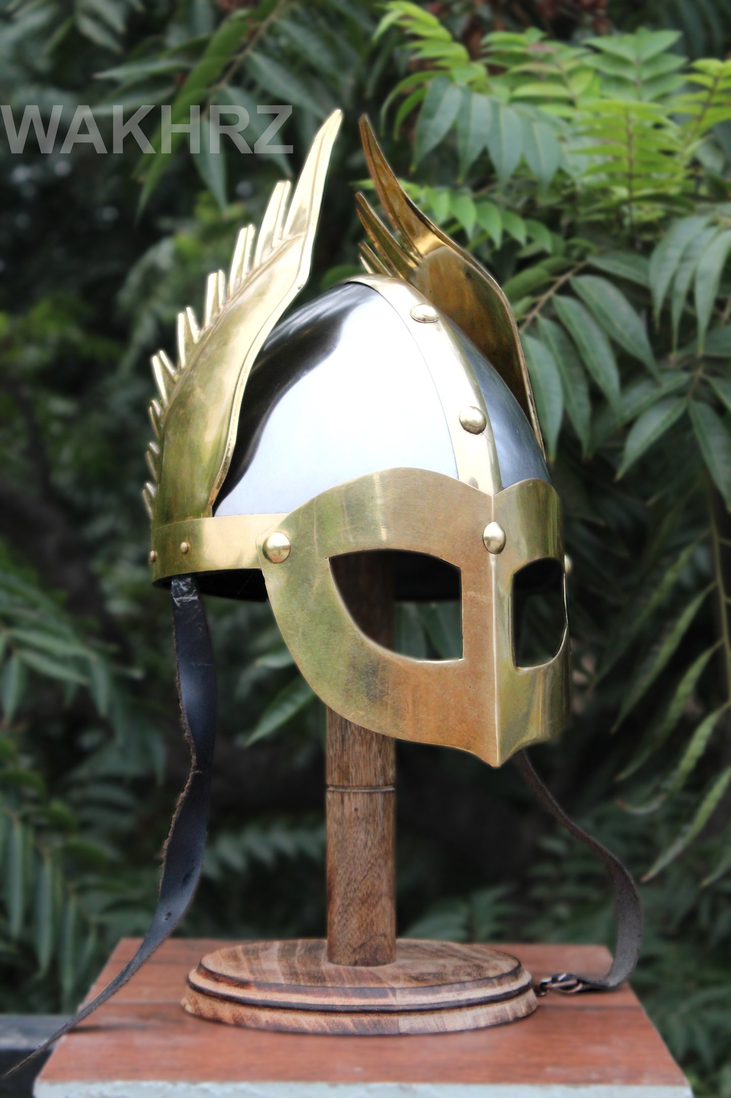 WAKHRZ NORMAN NASAL KING’S DELUXE EMPEROR HELMET WITH BASE.