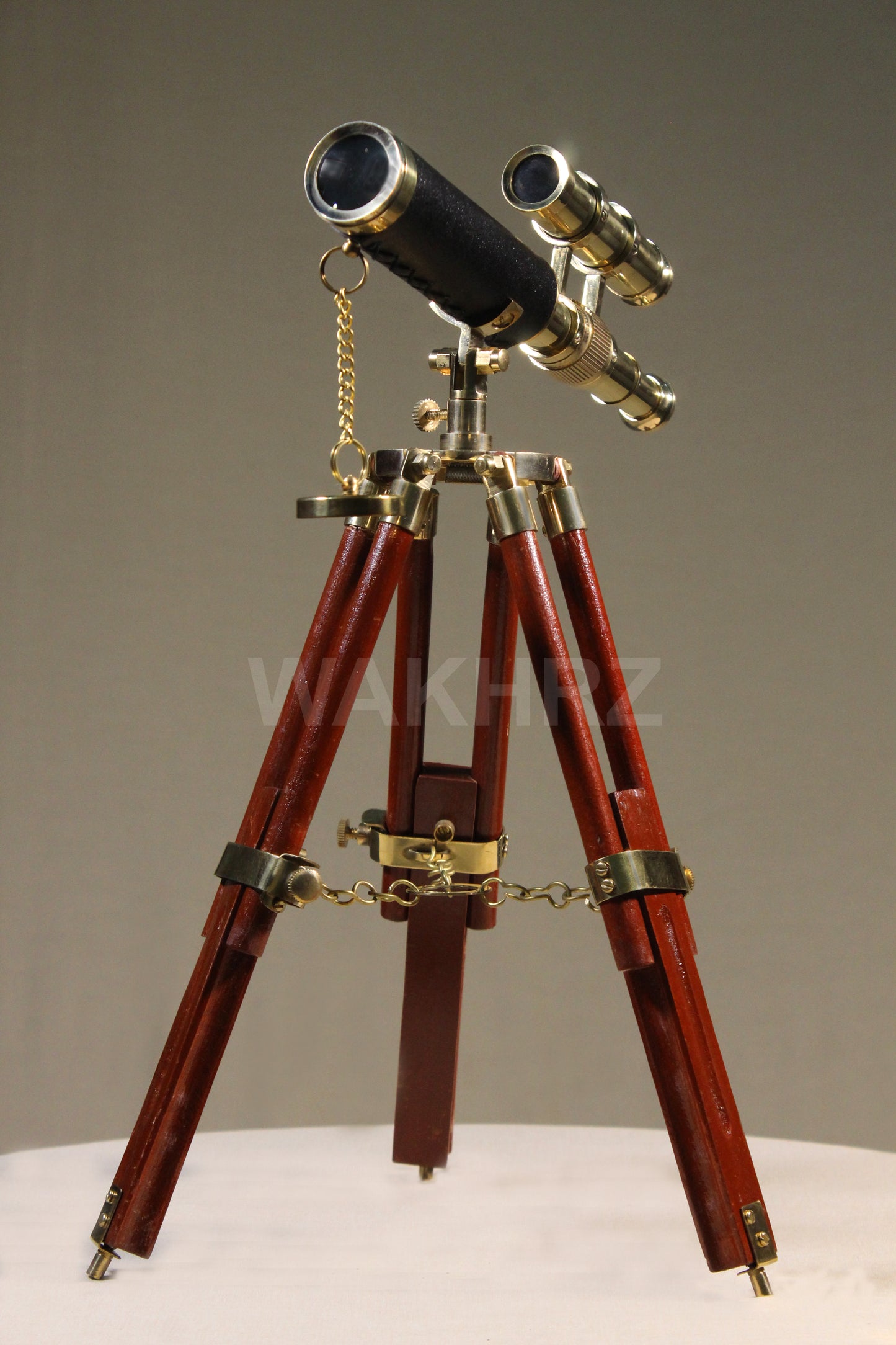 WAKHRZ Vintage Double Barrel Tripod Telescope.
