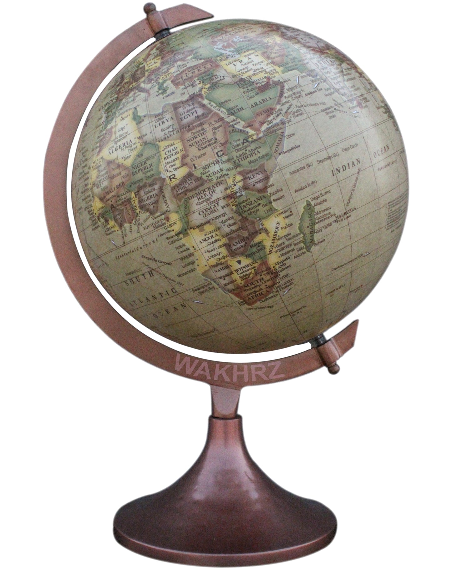 WAKHRZ 12" Diameter Globe With Metal Base.