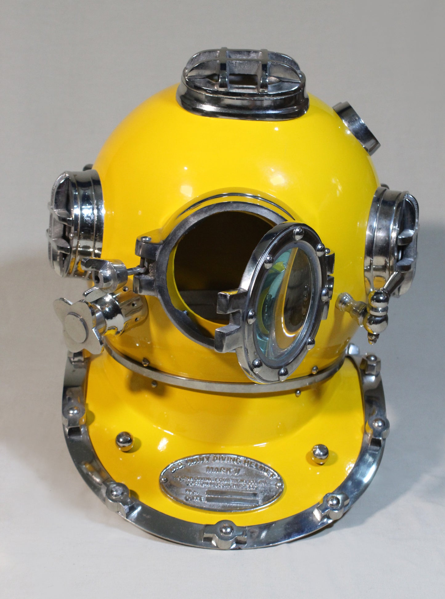 WAKHRZ ( Mark V ) American US – Navy Diving Yellow Helmet with Base.