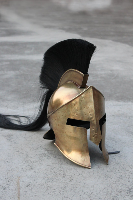 WAKHRZ King Leonidas Greek Spartan 300 Roman Helmet with Wooden Stand