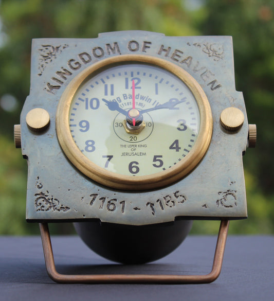 King Baldwin IV ( 1161-1185 ) Desk Antique Clock .