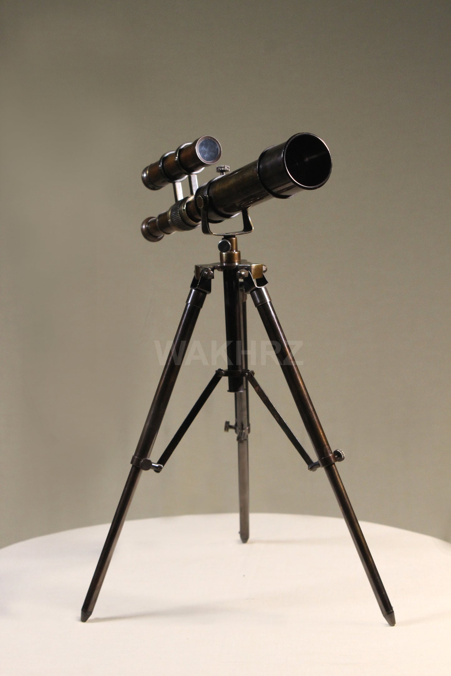 WAKHRZ Brown Double Barrel Telescope With Tripod Stand.