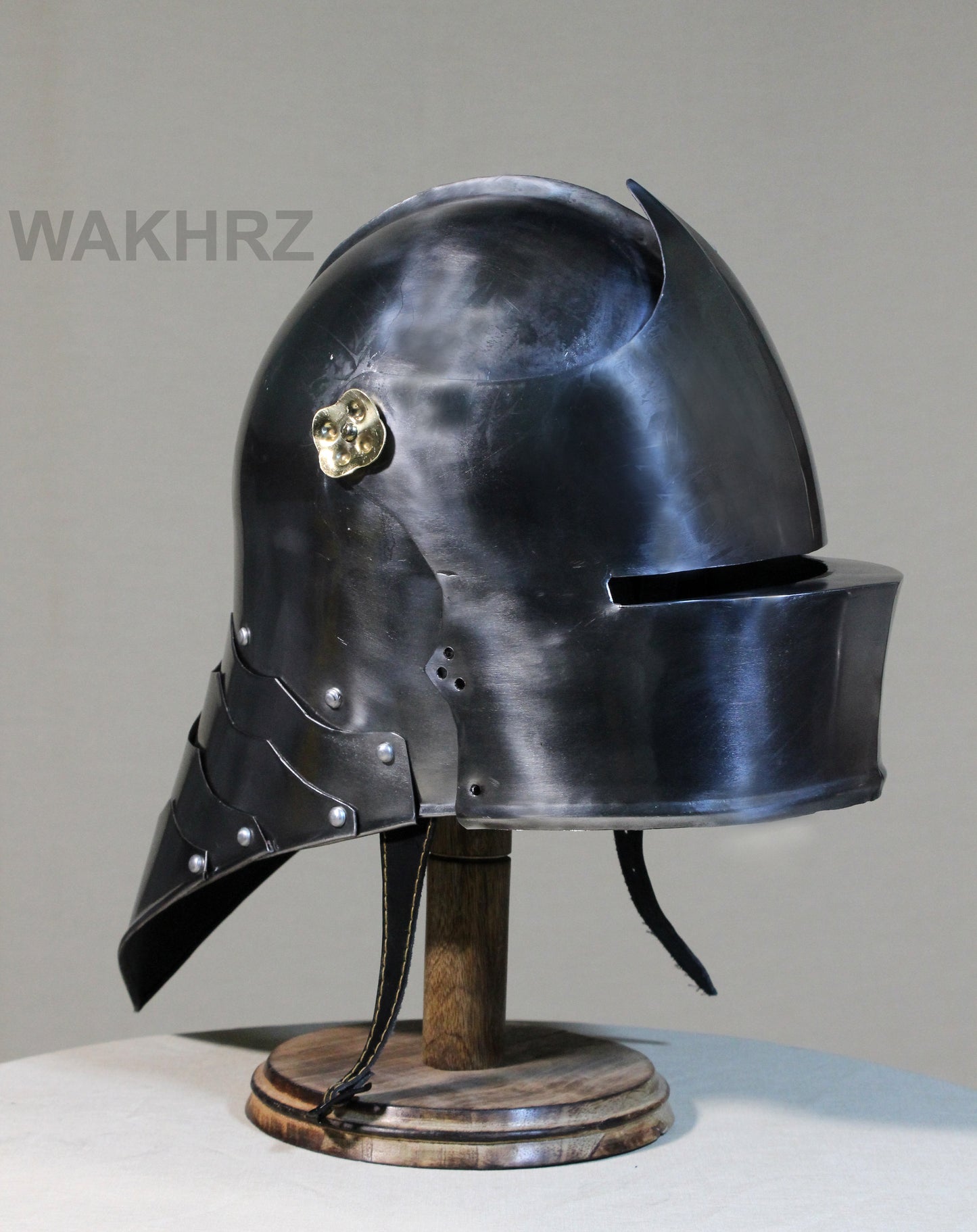 WAKHRZ MEDIEVAL GERMAN SALLET REENACTMENT BATTLE WARROIR HELMET.