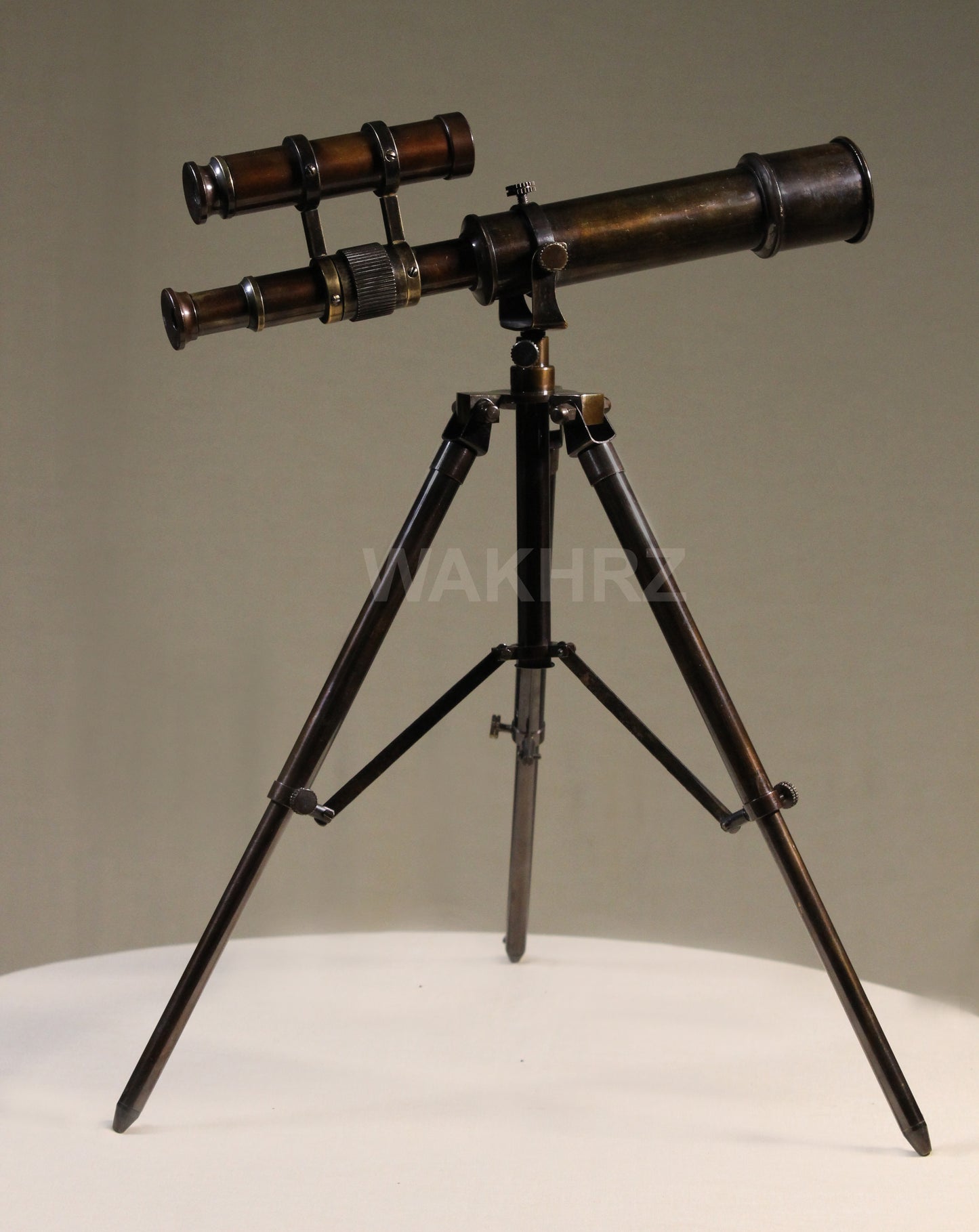 WAKHRZ Brown Double Barrel Telescope With Tripod Stand.