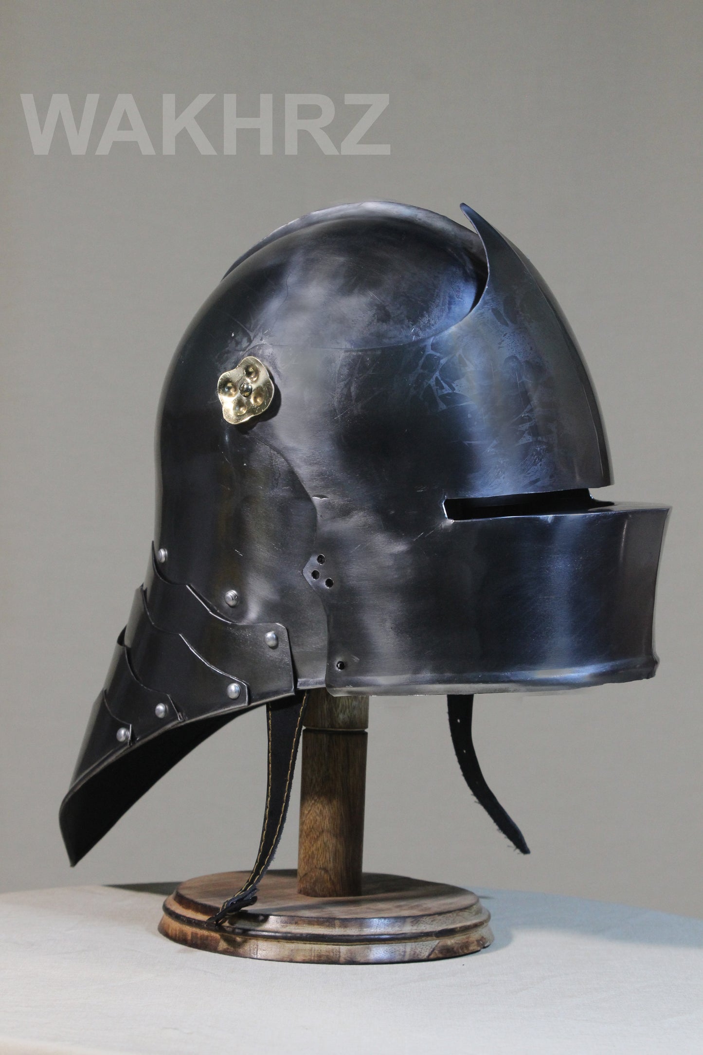 WAKHRZ MEDIEVAL GERMAN SALLET REENACTMENT BATTLE WARROIR HELMET.