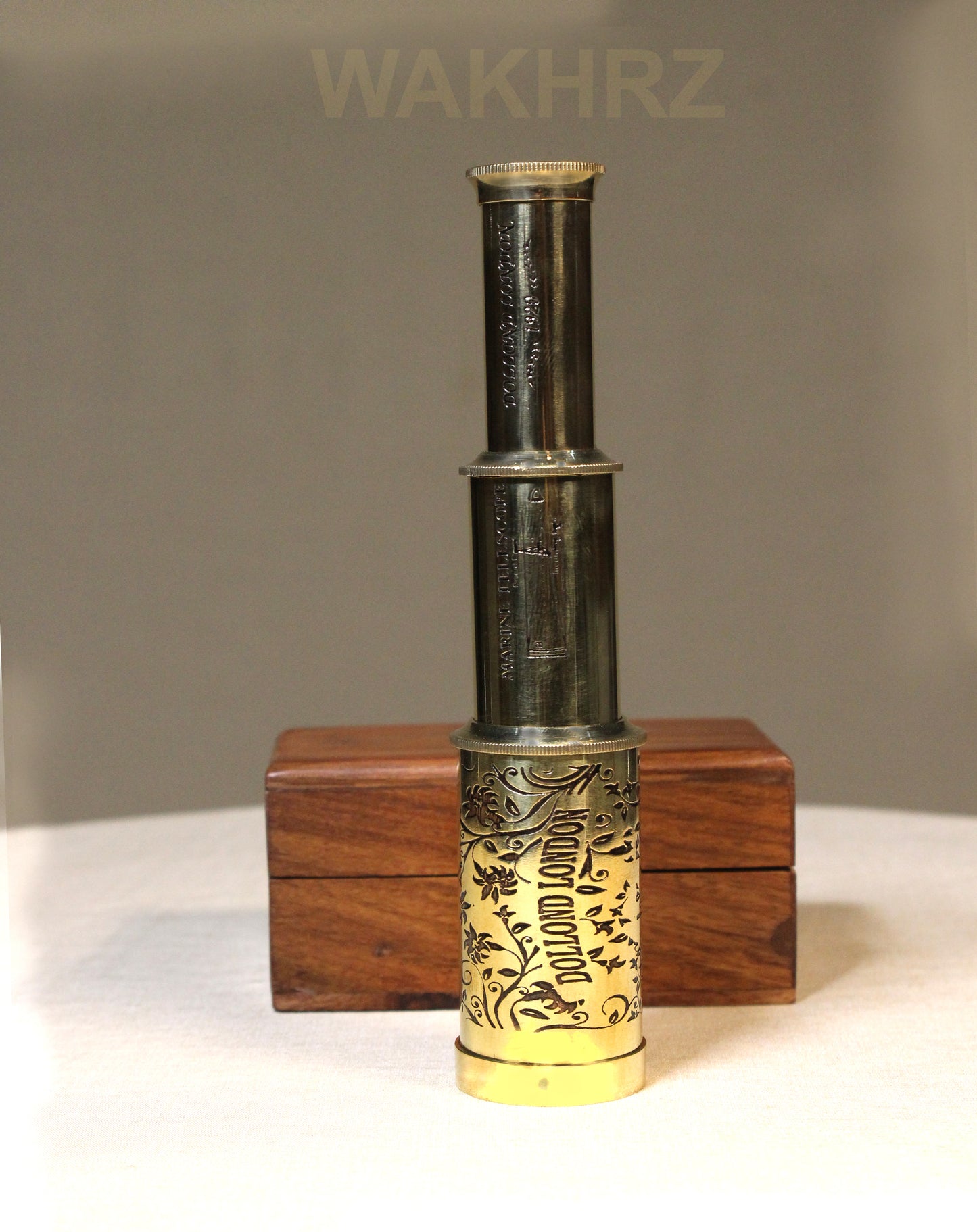 WAKHRZ ( Mini ) DOLLOND LONDON TELESCOPE WITH WOODEN BOX.
