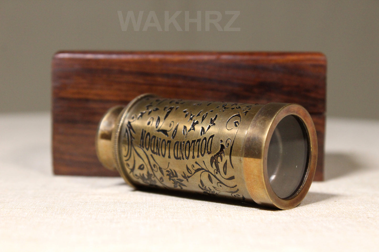 WAKHRZ ( Mini ) DOLLOND LONDON 1920 TELESCOPE WITH WOODEN BOX.