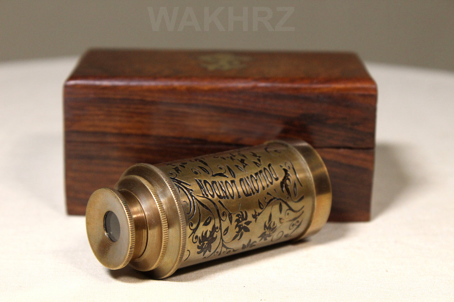 WAKHRZ ( Mini ) DOLLOND LONDON 1920 TELESCOPE WITH WOODEN BOX.