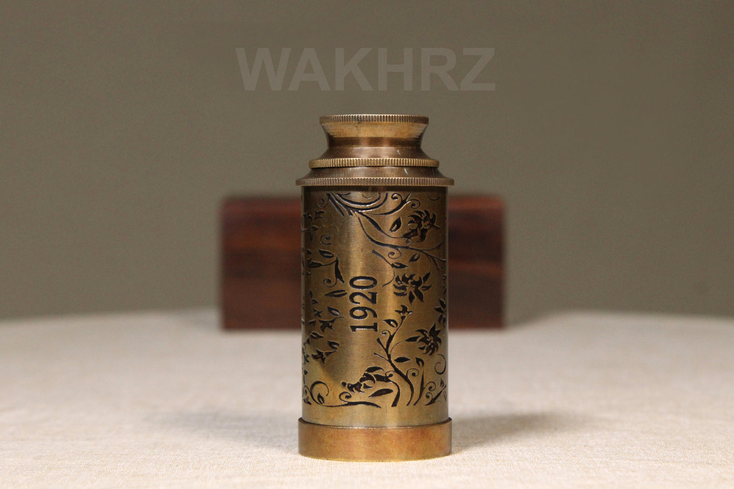 WAKHRZ ( Mini ) DOLLOND LONDON 1920 TELESCOPE WITH WOODEN BOX.