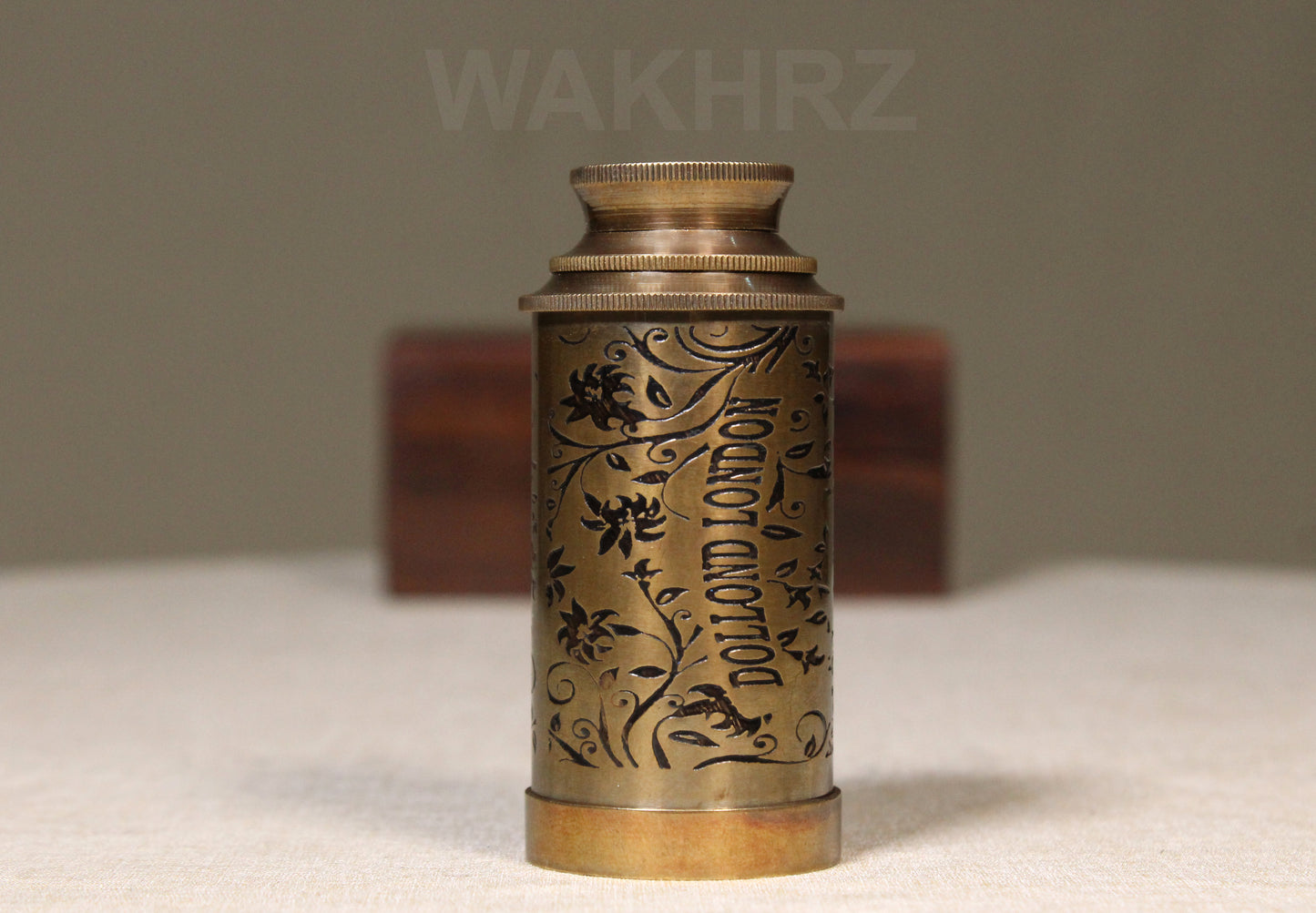 WAKHRZ ( Mini ) DOLLOND LONDON 1920 TELESCOPE WITH WOODEN BOX.