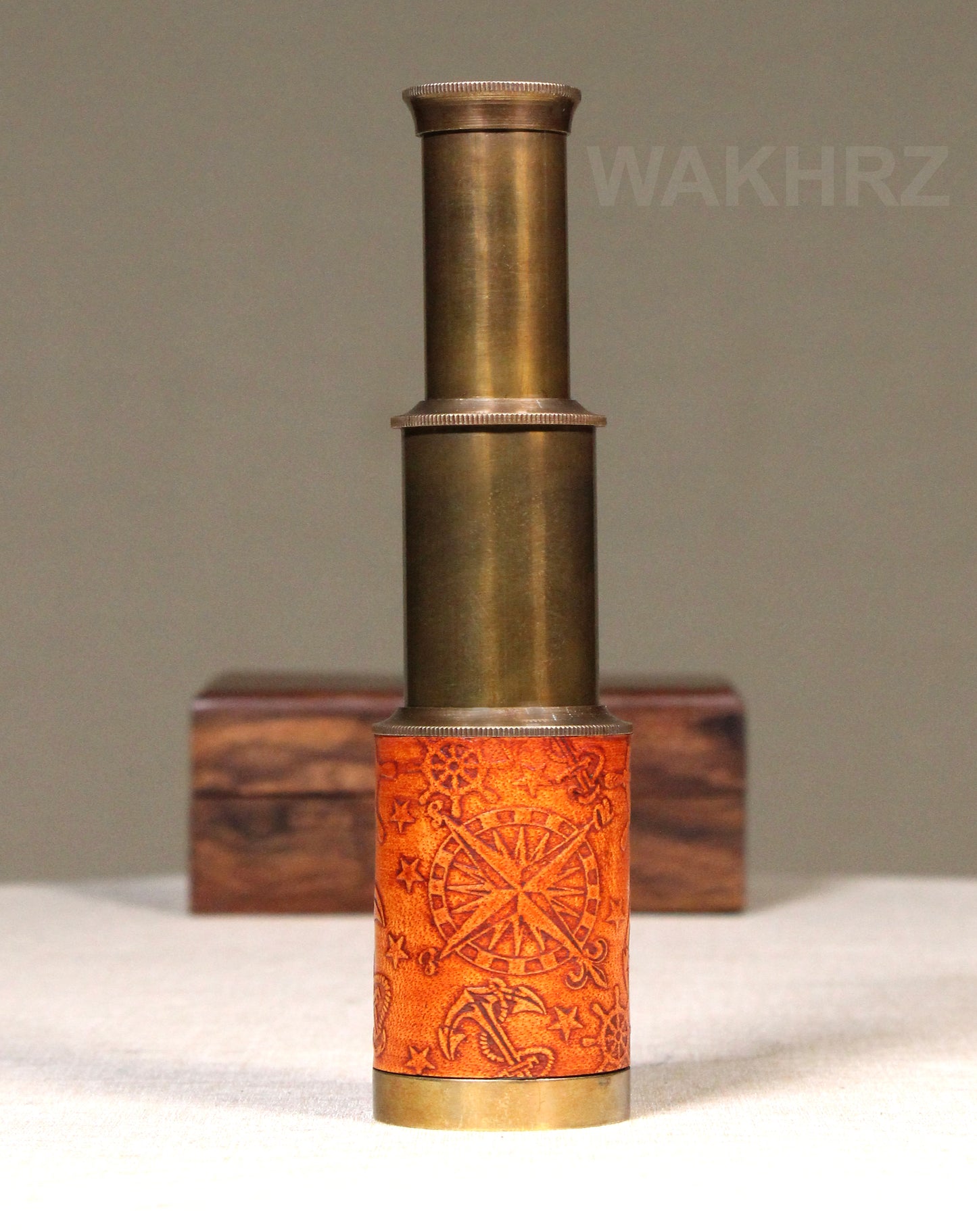 WAKHRZ ( Mini ) DOLLOND LONDON 1920 TELESCOPE WITH WOODEN BOX.