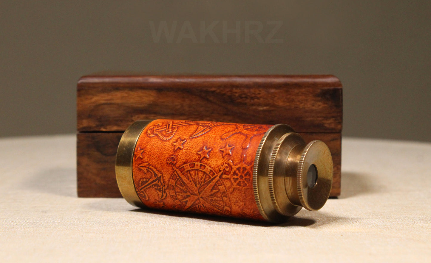 WAKHRZ ( Mini ) DOLLOND LONDON 1920 TELESCOPE WITH WOODEN BOX.