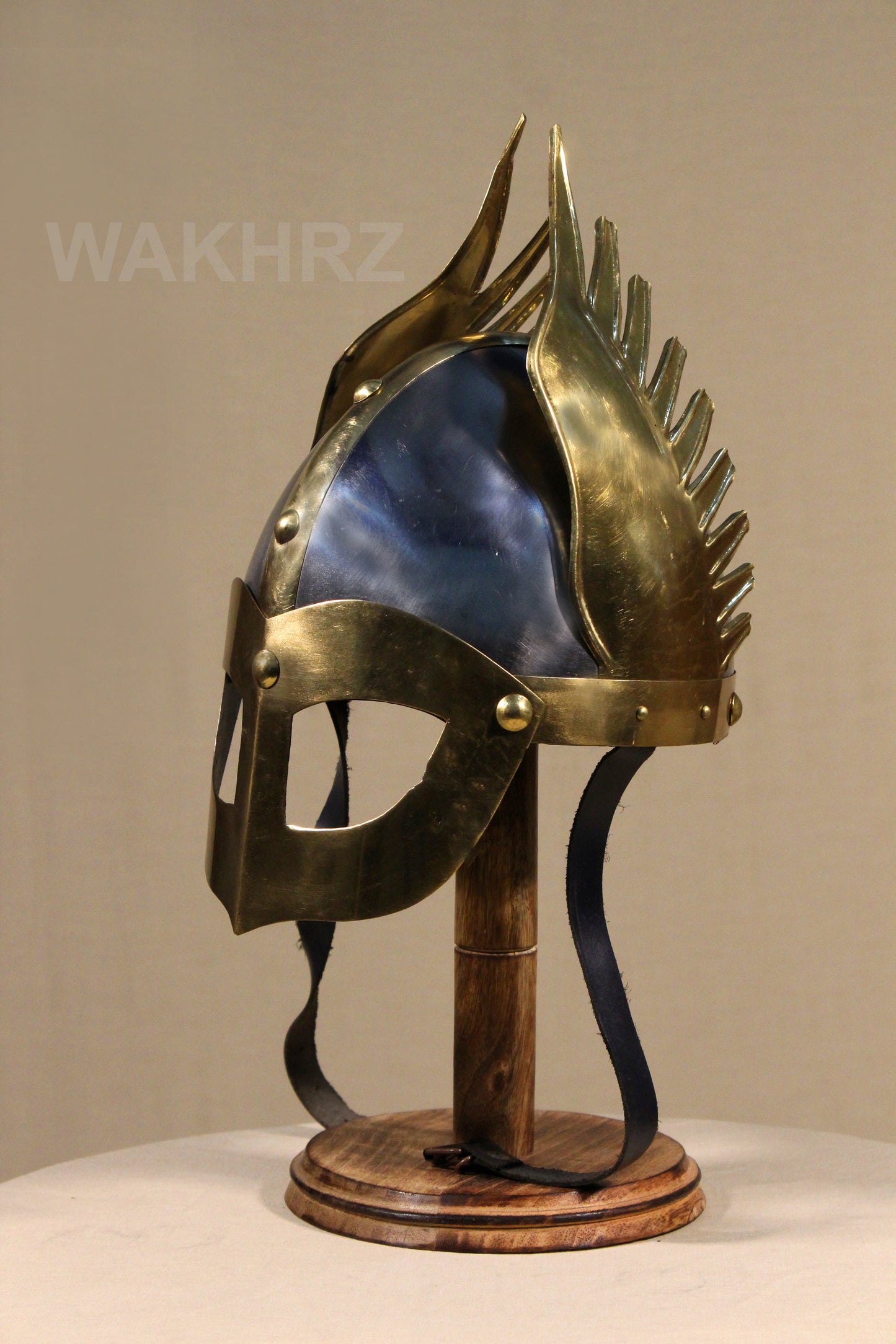 WAKHRZ NORMAN NASAL KING’S DELUXE EMPEROR HELMET WITH BASE.