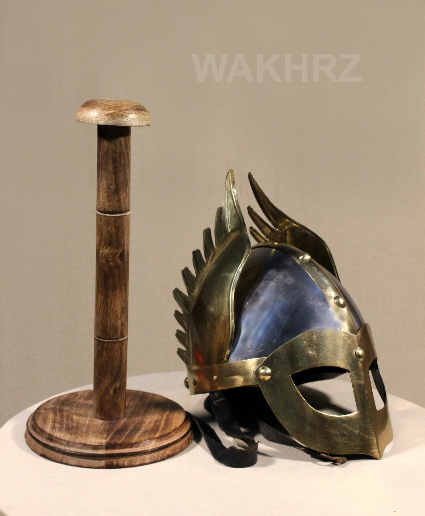 WAKHRZ NORMAN NASAL KING’S DELUXE EMPEROR HELMET WITH BASE.