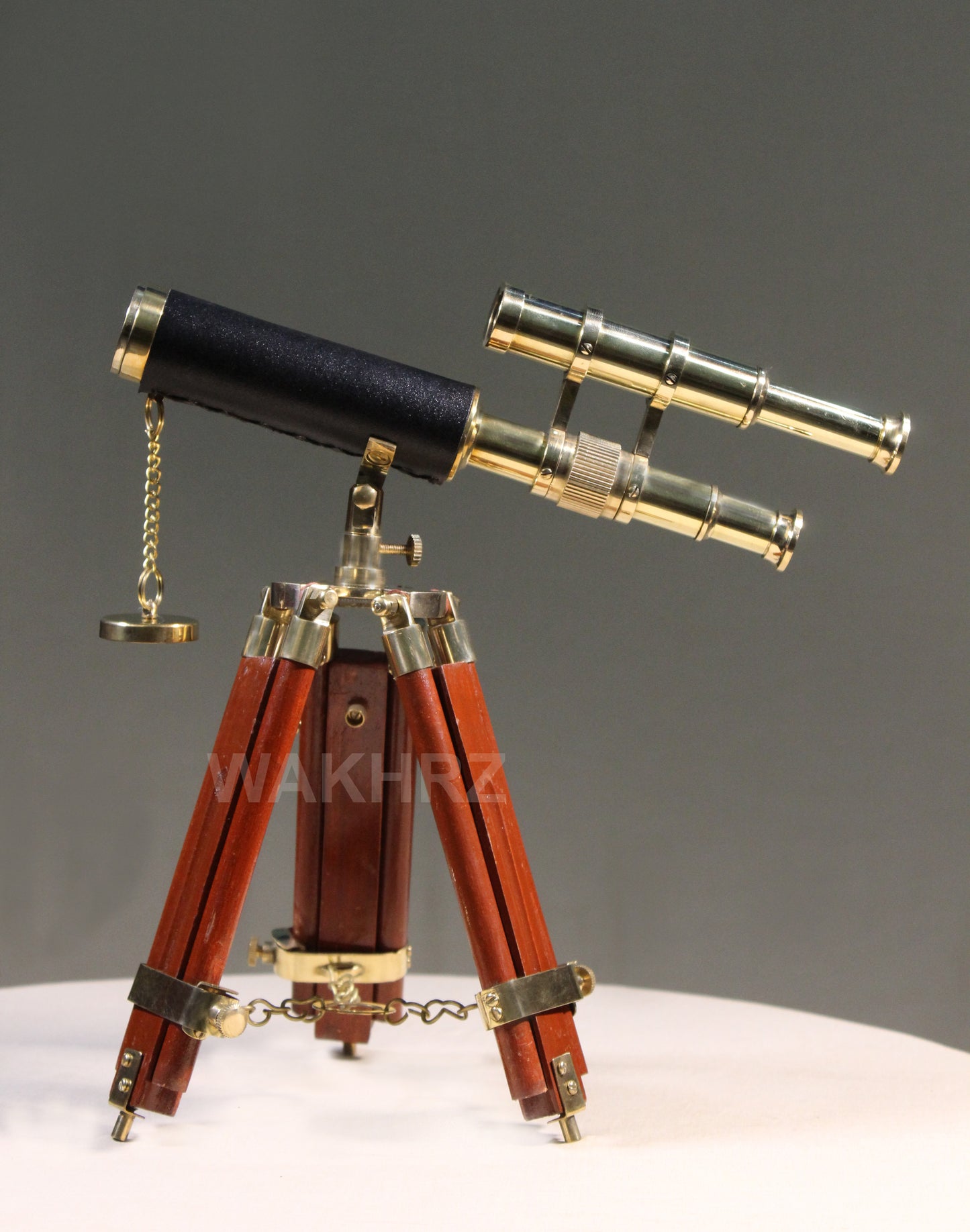 WAKHRZ Vintage Double Barrel Tripod Telescope.