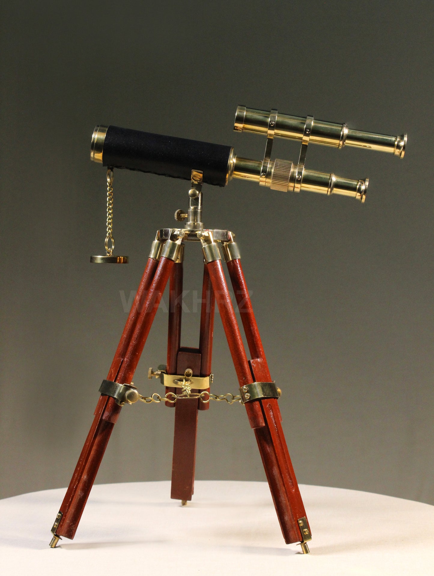 WAKHRZ Vintage Double Barrel Tripod Telescope.
