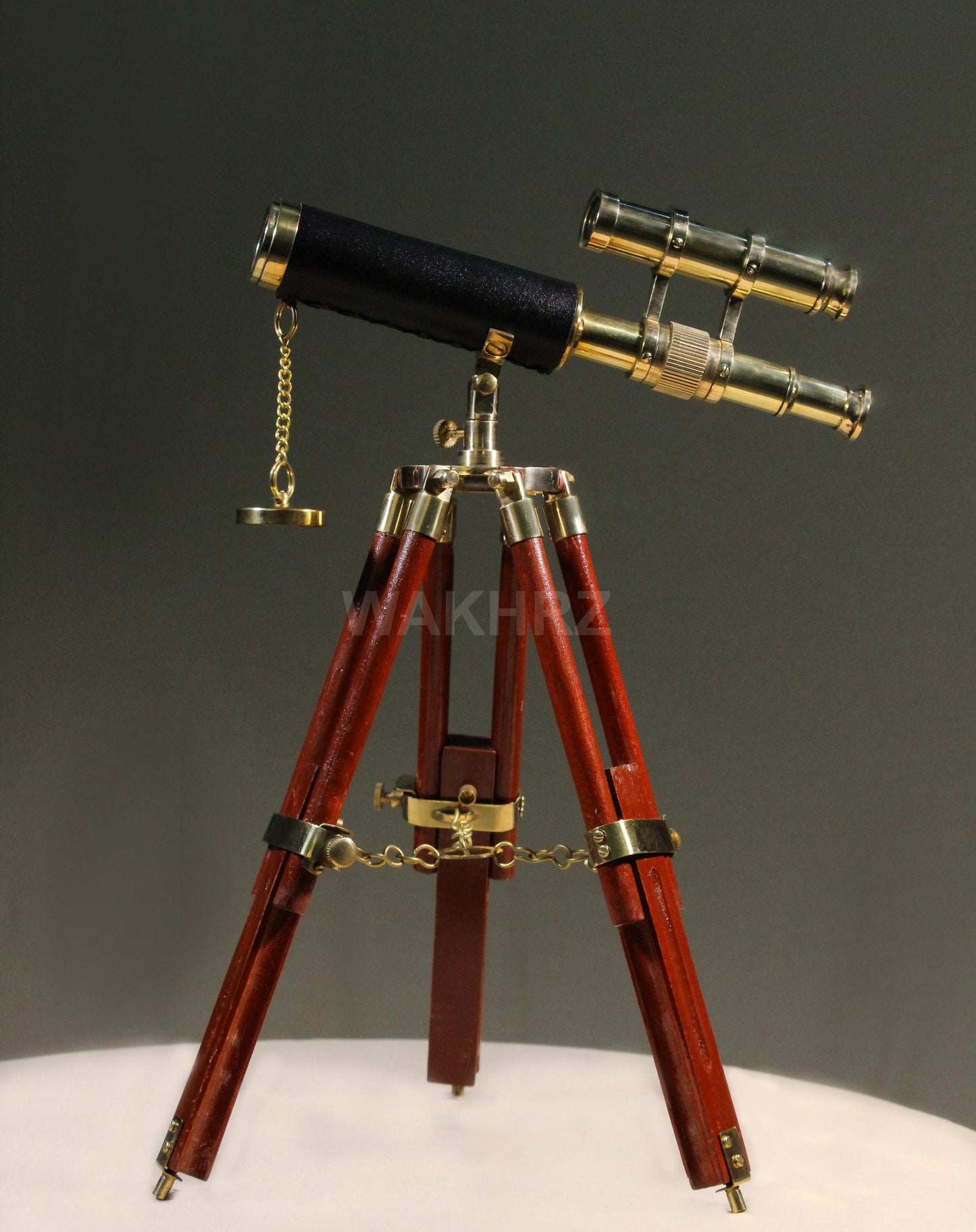 WAKHRZ Vintage Double Barrel Tripod Telescope.