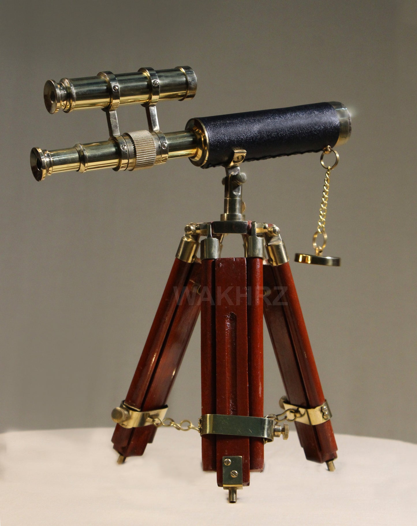 WAKHRZ Vintage Double Barrel Tripod Telescope.