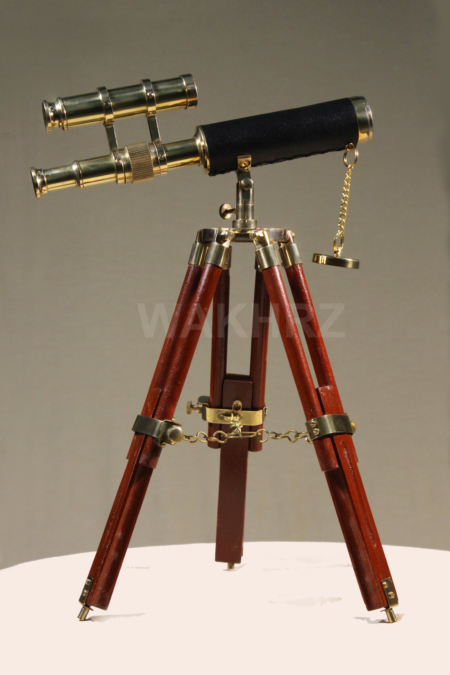 WAKHRZ Vintage Double Barrel Tripod Telescope.